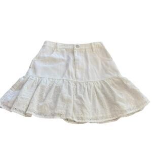 IDEM DITTO White Eyelet Denim Skirt NEW Size SMALL